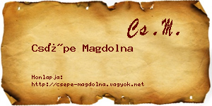 Csépe Magdolna névjegykártya