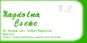 magdolna csepe business card