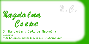 magdolna csepe business card